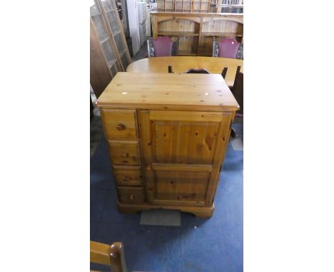 A Ducal Pine Cabinet with Four Short Drawers, 73cm Wide 