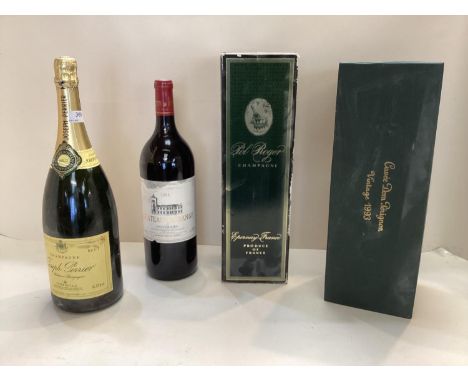 Four bottles to include A Magnum of 2003 Chateau Lagrange Saint-Julien; A Magnum of Joseph Perrier Brut Champagne Cuvee Royal