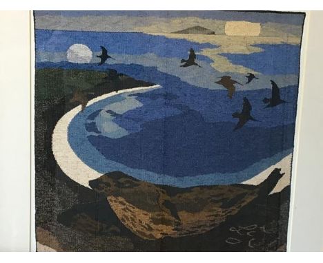 L Thomson, Honeysgo Hoxa (Orcadian Tapestry Gallery), signed in pencil and inscribed (41cm x 42cm  excluding frame)