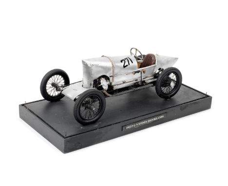 A 1:8 scale model of a 1922/23 Brooklands GN Spider,scratch-built model by B G Swann and signed to the underside, metal const