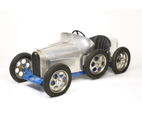 A 'Bugatti' child's pedal car,believed circa 1990 construction built as a copy of the Grand Prix Bugatti model by Eureka of F