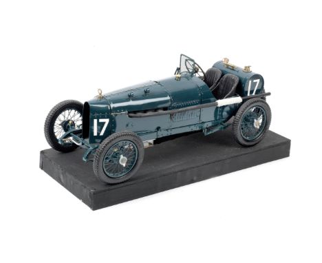 A 1:8 scale model of a 1914 RAC Tourist Trophy Grand Prix Vauxhall,scratch-built model by B G Swann, signed to underside, met