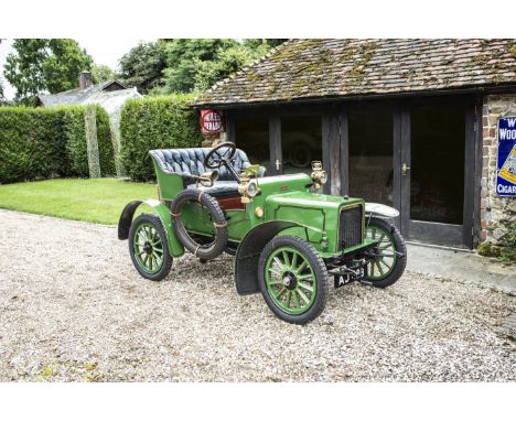 1907  Rover  6hp Two-SeaterRegistration no. AJ 498Chassis no. 1524•First owned by Sir Francis Samuelson•Sympathetically resto