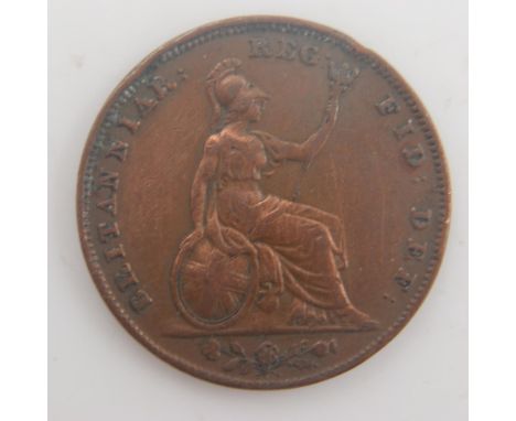 1848 - farthing of queen Victoria - aVF. UK P&amp;P Group 0 (£6+VAT for the first lot and £1+VAT for subsequent lots) 