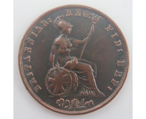 1858 - halfpenny of queen Victoria - gVF. UK P&amp;P Group 0 (£6+VAT for the first lot and £1+VAT for subsequent lots) 
