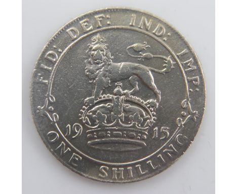 1915 - silver shilling of George V - gVF. UK P&amp;P Group 0 (£6+VAT for the first lot and £1+VAT for subsequent lots) 