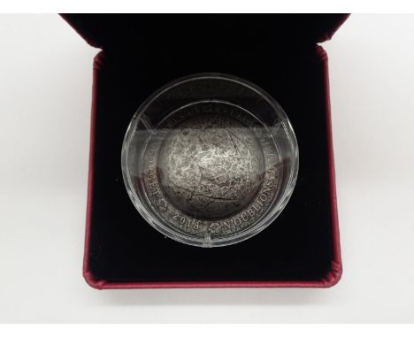 Rare Canadian 47.6g silver Lest We Forget helmet shaped 25 dollar coin. UK P&amp;P Group 1 (£16+VAT for the first lot and £2+
