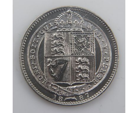 1887 - silver shilling of queen Victoria - nEF. UK P&amp;P Group 0 (£6+VAT for the first lot and £1+VAT for subsequent lots) 