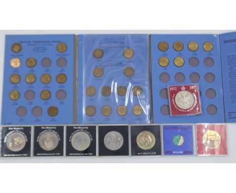 Whitman folder of threepences, with five crowns and three others. UK P&amp;P Group 1 (£16+VAT for the first lot and £2+VAT fo