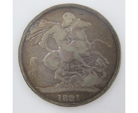 1821 - silver crown of George IV. UK P&amp;P Group 0 (£6+VAT for the first lot and £1+VAT for subsequent lots) 