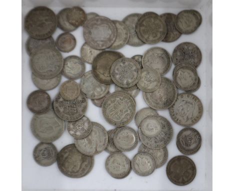 500g of pre 1947 silver UK coins. UK P&amp;P Group 1 (£16+VAT for the first lot and £2+VAT for subsequent lots) 