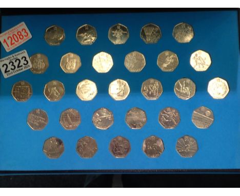 2012 Olympics collectors edition 50p set of twenty-nine coins in presentation box. UK P&amp;P Group 1 (£16+VAT for the first 