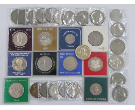 Mixed UK and world Commemorative coins. UK P&amp;P Group 1 (£16+VAT for the first lot and £2+VAT for subsequent lots) 