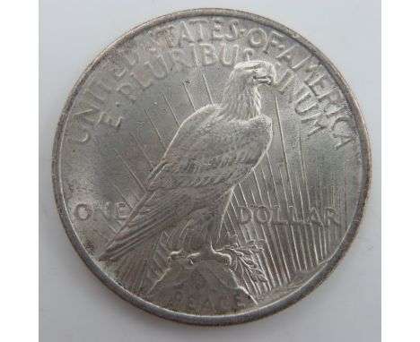 1922 American silver peace dollar, nUNC. UK P&amp;P Group 0 (£6+VAT for the first lot and £1+VAT for subsequent lots)