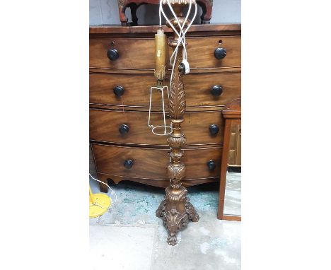 Giltwood standard lamp