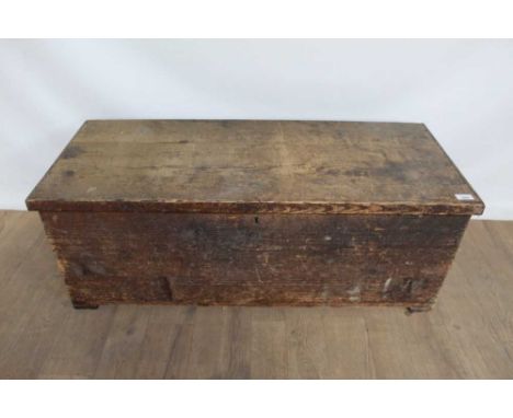 Pine trunk/blanket box with metal side handles