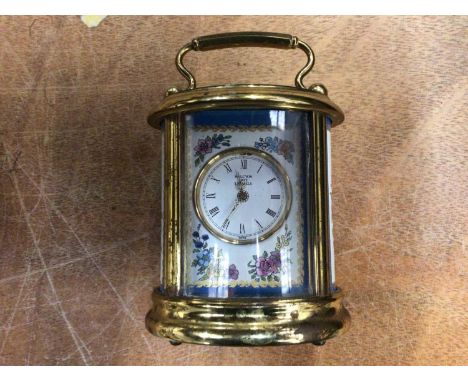 Halcyon Days small enamel carriage clock