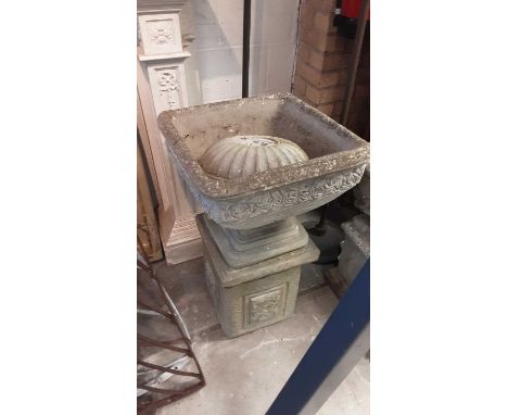 Concrete garden sectional planter