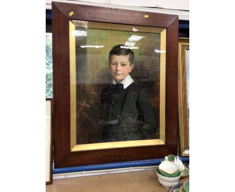 Edwardian chalk portrait of a boy