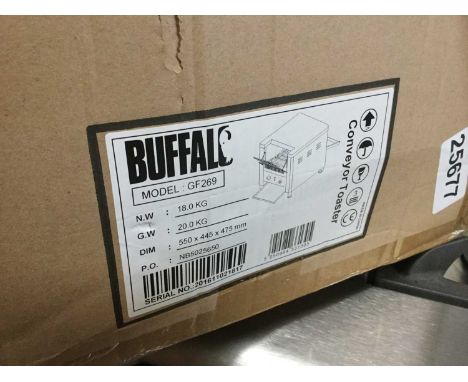 New Buffalo Conveyor Toaster, model no. GF269, unused and in original box