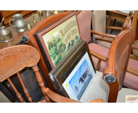 A quantity of pictures and prints 