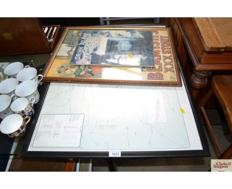 A railway map of London together with two prints