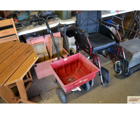 A Wolf Tools Cyclone garden fertiliser spreader 