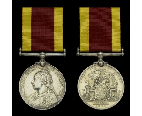 China 1900, no clasp (Lieutt. W. A. Bayley. 27th Baluch. Lt. Infy.) official correction to rank, very fine  £240-£280  ---  W