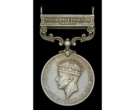 India General Service 1936-39, 1 clasp, North West Frontier 1936-37 (2979067 Pte. R. Grierson. A. & S.H.) minor official corr