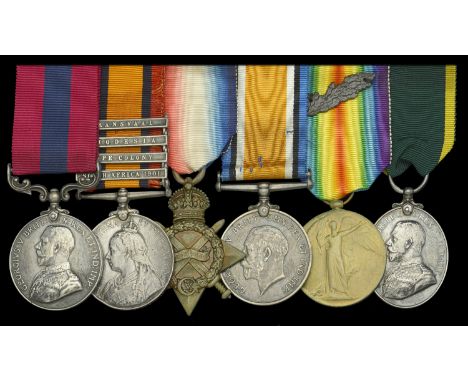 A Great War ‘Givenchy, May 1915’ D.C.M. group of six awarded to Corporal P. A. Guest, 24th (County of London) Battalion, The 