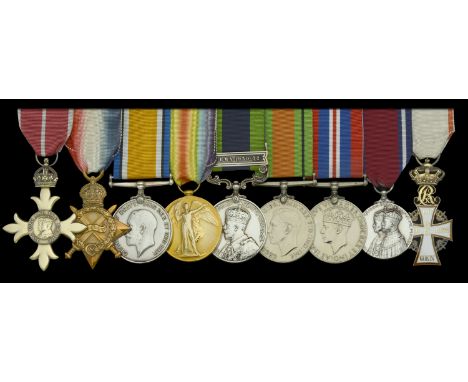 A Second War O.B.E. group of nine awarded to Lieutenant Colonel N. S. Hart, East Kent Regiment, the youngest son of General S