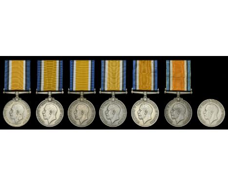 British War Medal 1914-20 (7) (320060 Pte. J. Kearns. 4-Can. Inf.; 3311805 Pte. P. J. Colestock. C.O.R.; 3232219 Pte. E. Rowe