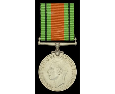 The Defence Medal awarded to L. Fennell, Gloucestershire Home Guard  Defence Medal, with Army Council enclosure, in card box 