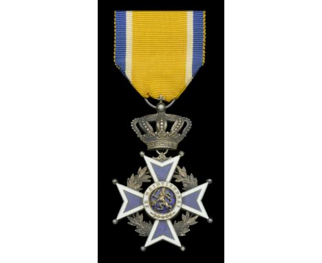 Netherlands, Kingdom, Order of Orange Nassau, Civil Division, Officer’s breast badge, silver-gilt and enamel, unmarked, gildi