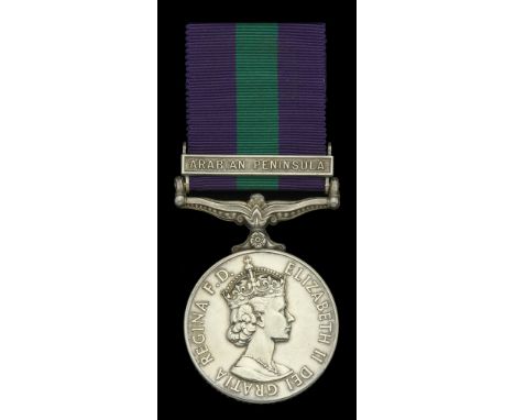 General Service 1918-62, 1 clasp, Arabian Peninsula (22952876 Spr. R. A. Thomas, R.E.) nearly extremely fine, scarce to unit 