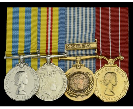 Four: Sergeant R. J. Bunting, Canadian Forces  Korea 1950-53, Canadian issue, silver (SB 154011 R. J. Bunting); Korea Volunte
