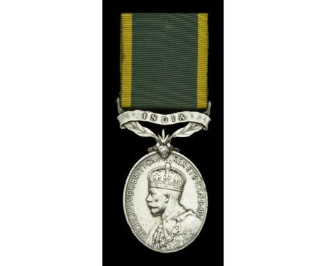 Efficiency Medal, G.V.R., India (Subdr. & Hony. Lt. Abbas Khan, 11-1 Punjab R., I.T.F.) light contact marks and traces of old