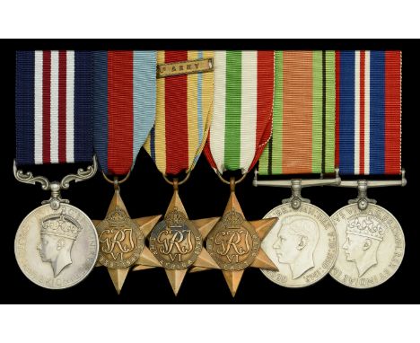 A scarce Second War ‘Leros 1943’ M.M. group of six awarded to Corporal C. J. White, The Buffs, for gallantry in a counter att
