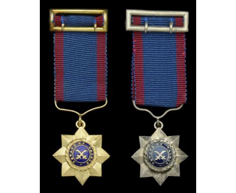 Indian Order of Merit, Military Division, 1st type (1837-1912) (2), 1st Class, Reward of Valour, gold and enamel, with top go