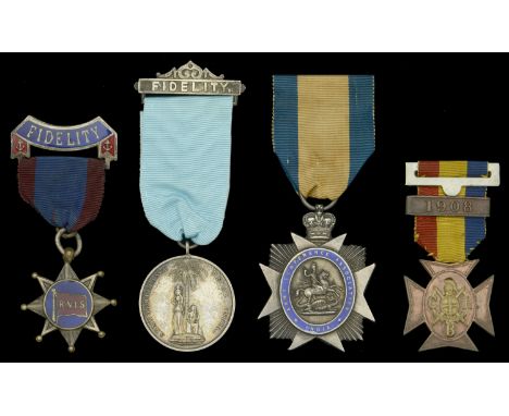 Temperance Medals. Royal Naval Temperance Society Membership Medal, silvered and enamel One Year Medal (RNTS.3), with ‘Fideli