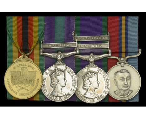 Four: Sergeant A. Woolhouse, Royal Army Pay Corps  General Service 1918-62, 1 clasp, Malaya, E.II.R. (23221909 Sgt. A. Woolho