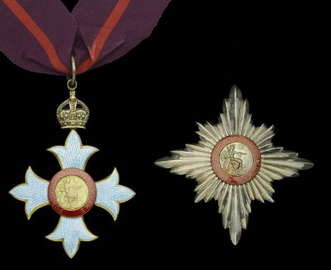 The Most Excellent Order of the British Empire, K.B.E., Knight Commander’s 1st type set of insignia comprising neck badge, si