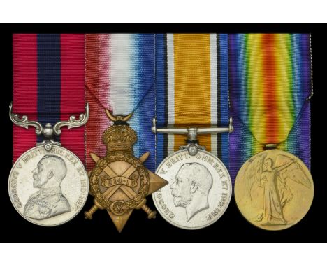 A good Great War ‘Delville Wood’ D.C.M. group of four awarded to Sergeant E. A. Woodward, King’s Royal Rifle Corps  Distingui