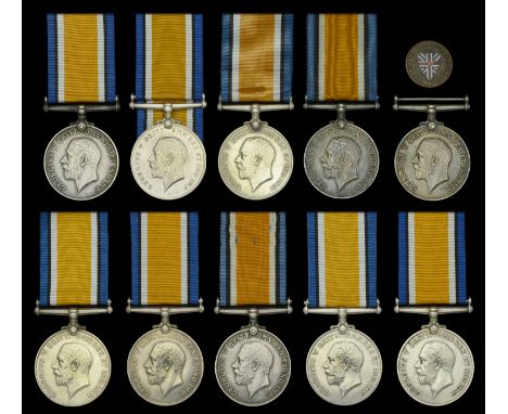 British War Medal 1914-20 (11) (349002 Gnr. W. R. Croft. C.F.A.; 328934 Dvr. G. H. Duncan. C.F.A.; 304181 A. Sjt. W. R. Edgar