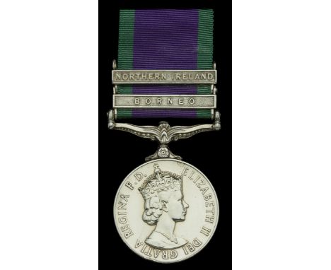 General Service 1962-2007, 2 clasps, Borneo, Northern Ireland (23960269 Pte. R. Jones. Queens Own Buffs.) good very fine  £70