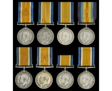 British War Medal 1914-20 (8) (Cpl. R. Egling. 2nd S.A.I.; Pte. H. M. Webber. 2nd S.A.I; Pte. A. E. Brambley. 3rd S.A.I. Bgde