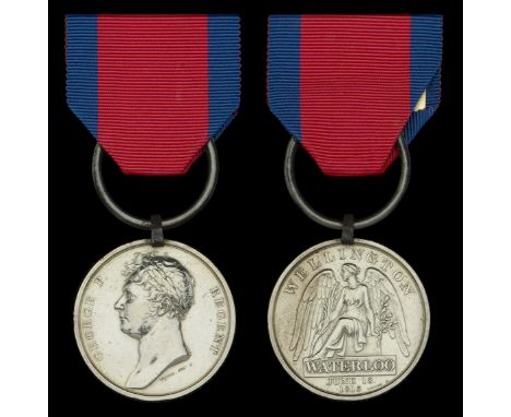 Waterloo 1815 (Philip Fowler, Driver, Royal Horse Artillery.) fitted with original steel clip and ring suspension, light mark