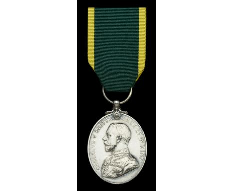 Territorial Force Efficiency Medal, G.V.R. (1097 Sjt. E. H. Skeates. 5/E. Kent R.) good very fine £70-£90