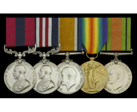 A Great War ‘Western Front’ D.C.M. and M.M. group of five awarded to Sergeant W. France, 1st Battalion, East Kent Regiment  D