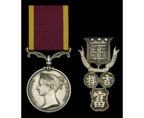 China 1857-60, no clasp (Wang Ti Ting Civn. Interpreter M.S.) engraved naming; together with a silver Army Ordnance Corps Chi